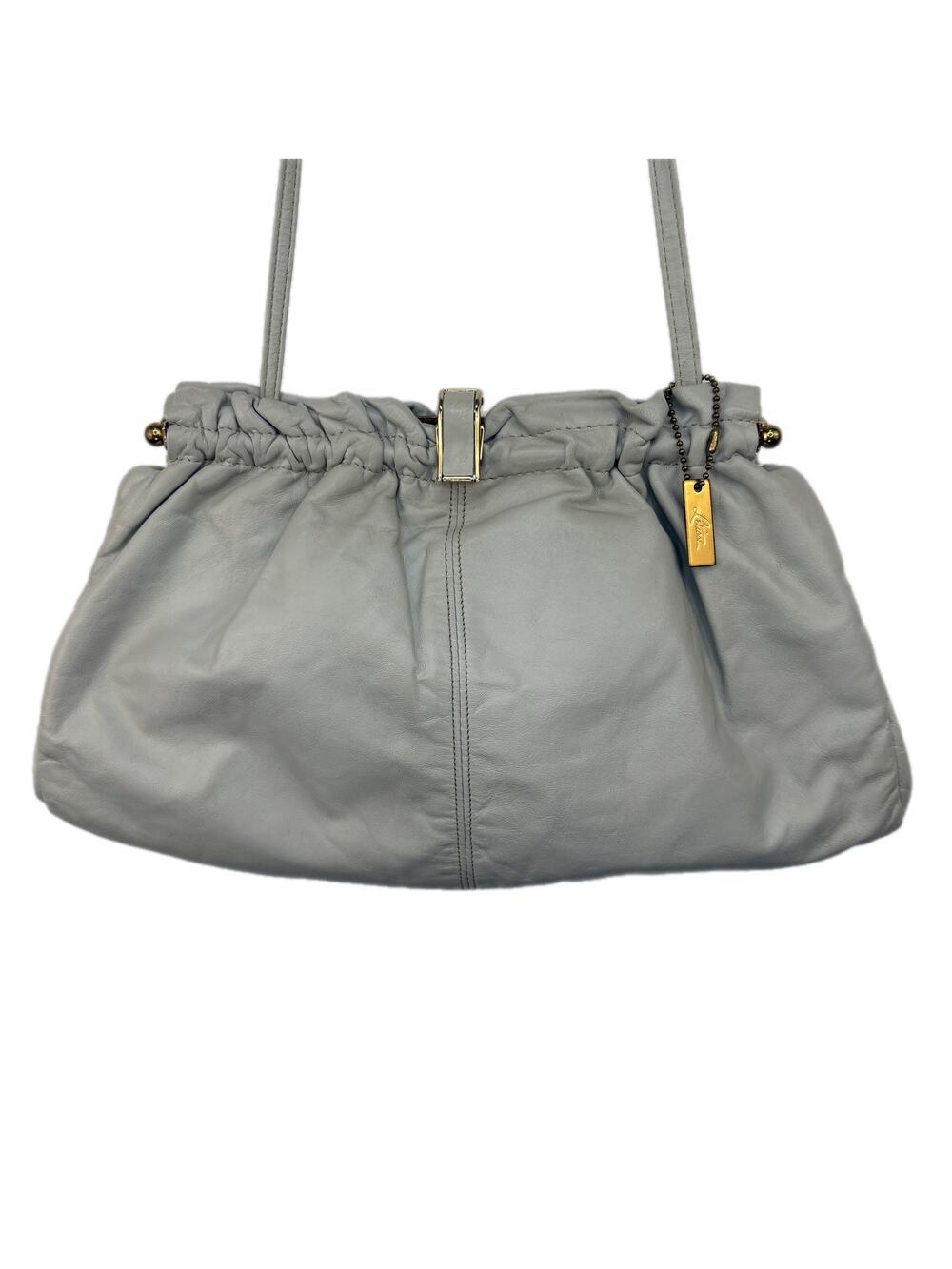 Vintage Letisse Gray Shoulder Strap Pouch Purse